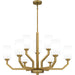 Quoizel Cavalier 9 Light Chandelier, Aged Brass/Opal - CVR5034AB