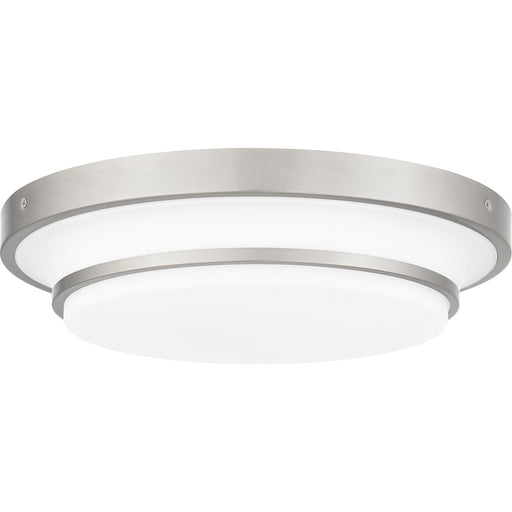 Quoizel Cromwell 11" Flush Mount, Nickel/White Painted Etched - CWL1611BN