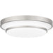 Quoizel Cromwell 15" Flush Mount, Nickel/White Painted Etched - CWL1615BN