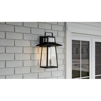 Quoizel Devonport 1 Light Outdoor Lantern, Matte Black/Beveled