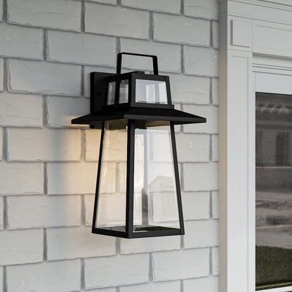 Quoizel Devonport 1 Light Outdoor Lantern, Matte Black/Beveled