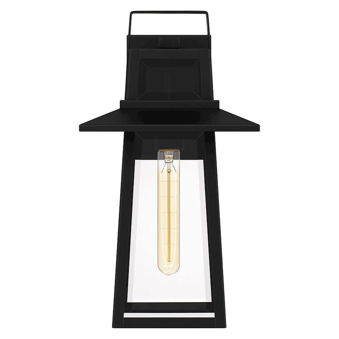 Quoizel Devonport 1 Light Outdoor Lantern, Matte Black/Beveled