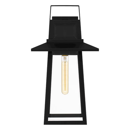 Quoizel Devonport 1 Light Outdoor Lantern, Matte Black/Beveled