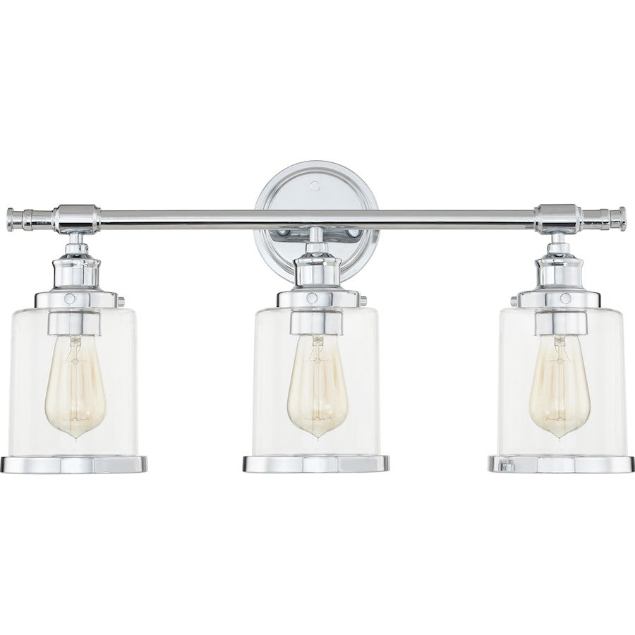 3 Light Bathroom Vanity Light, Clear