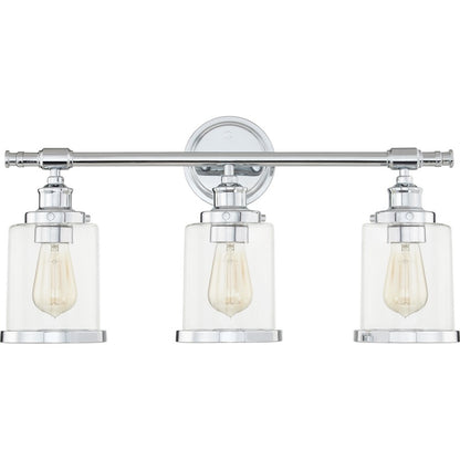 3 Light Bathroom Vanity Light, Clear