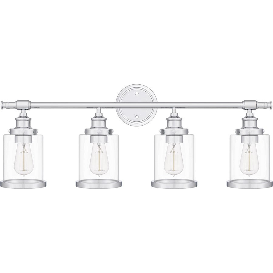 4 Light Bathroom Vanity Light, Clear