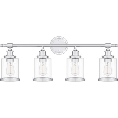 4 Light Bathroom Vanity Light, Clear