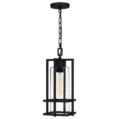 Quoizel Damien 1 Light Mini Pendant, Earth Black/Clear Seeded - DMN1507EK