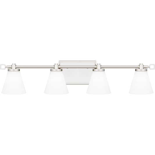 Quoizel Daniels Small Bath Light, Matte Black/Opal Etched - DNL8613MBK