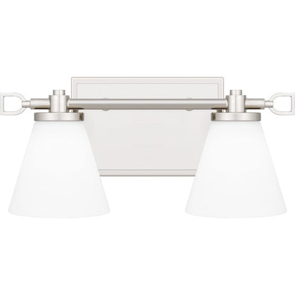 Quoizel Daniels Small Bath Light, Polished Nickel/Opal Etched - DNL8613PK