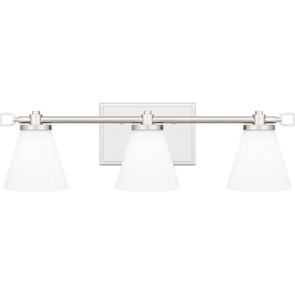 Quoizel Daniels Medium Bath Light, Polished Nickel/Opal Etched - DNL8621PK