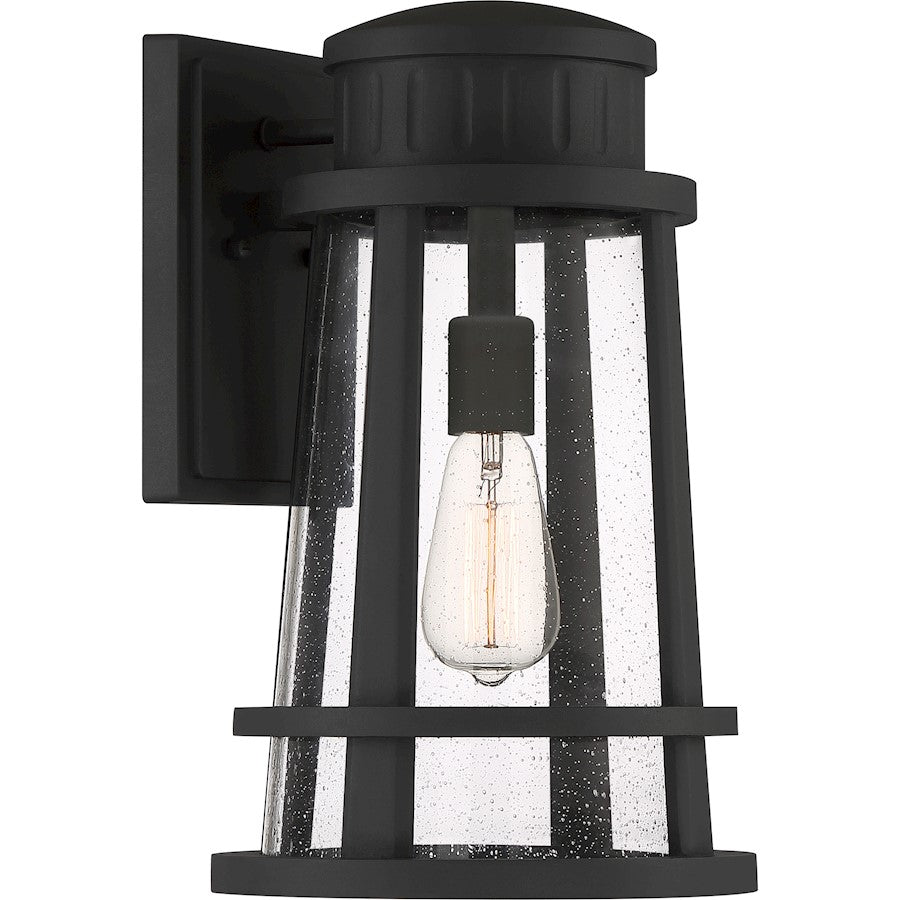 Quoizel Dunham 10.75"1 Light Outdoor Wall Lantern, Earth Bk/Seeded - DNM8410EK