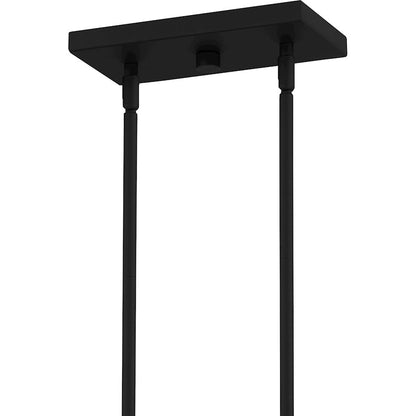 Quoizel Daphne 5 Light Island Light, Matte Black/Clear Ice