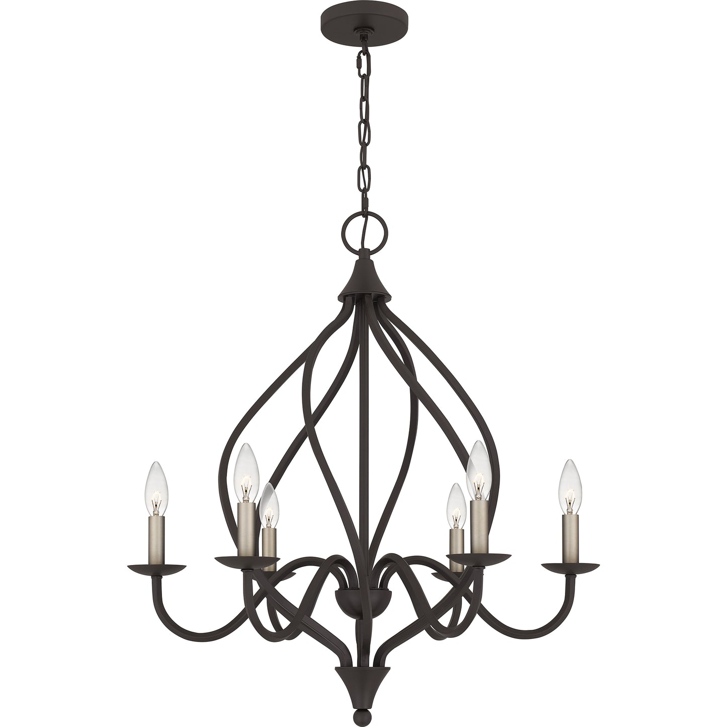 Quoizel Dupont 6 Light Chandelier, Old Bronze - DUP5025OZ