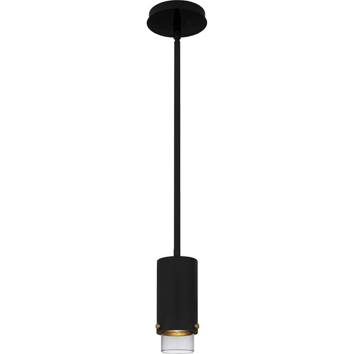 Quoizel Elio 1 Light Mini Pendant, Matte Black/Smoke - EIO1503MBK