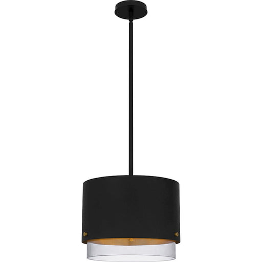 Quoizel Elio 3 Light Mini Pendant, Matte Black/Smoke - EIO1814MBK
