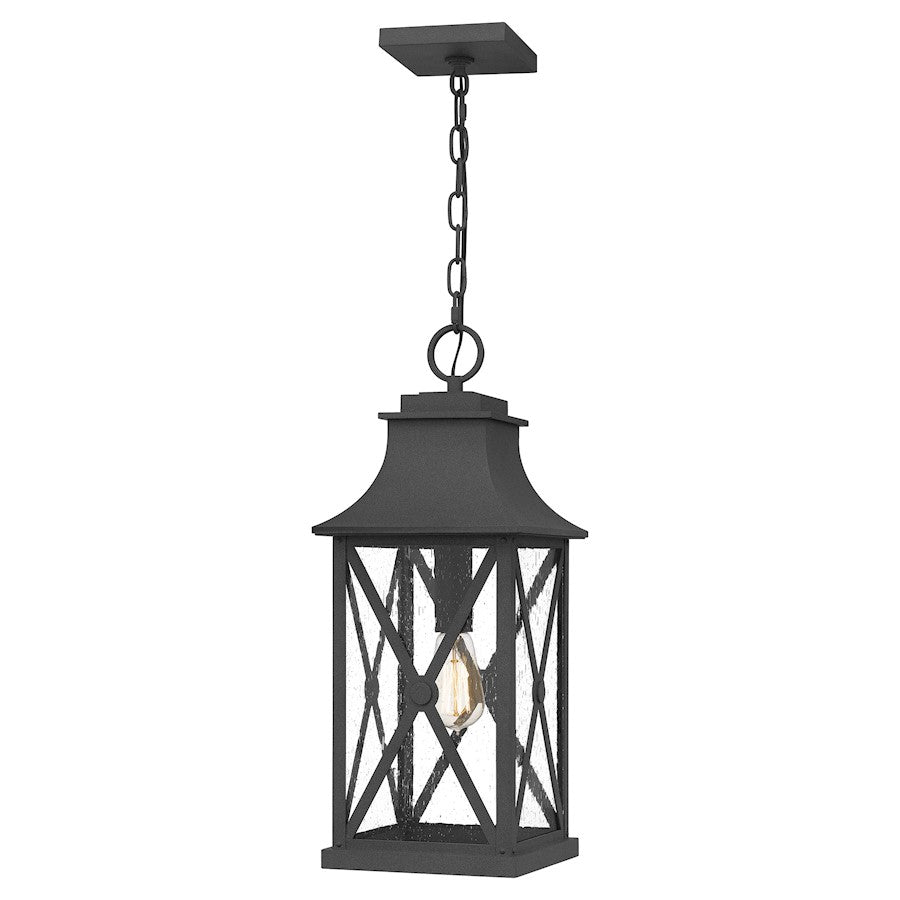 1 Light Mini Pendant, Mottled Black