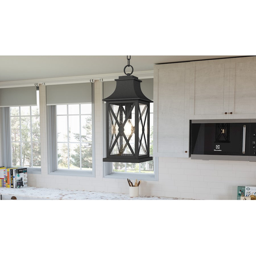 1 Light Mini Pendant, Mottled Black