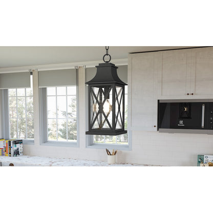 1 Light Mini Pendant, Mottled Black