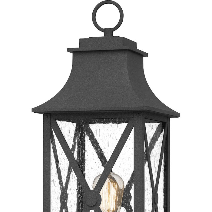 Quoizel Ellerbee 1 Light Outdoor Post Lantern, Mottled Black