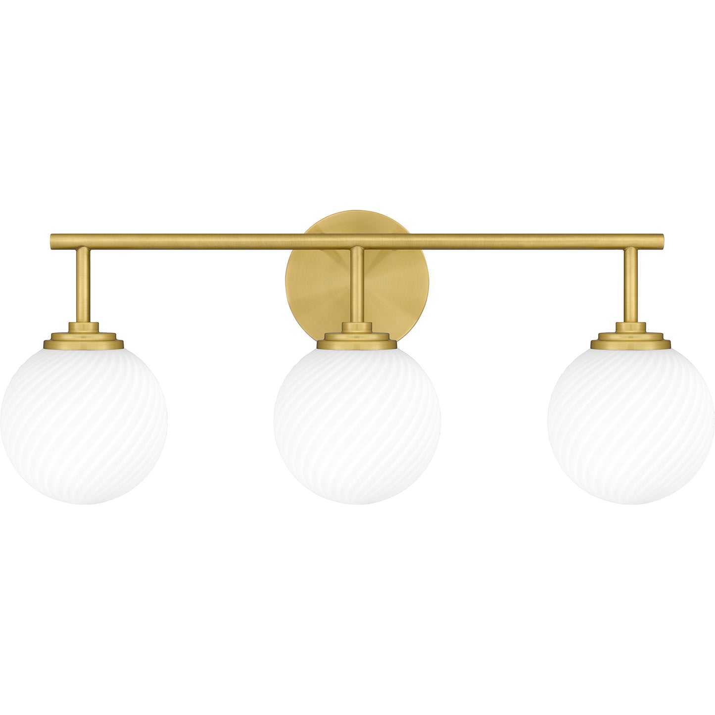 Quoizel Eloise 3 Light Bath Light, Aged Brass/Opal Etched Swirled - ELO8624AB