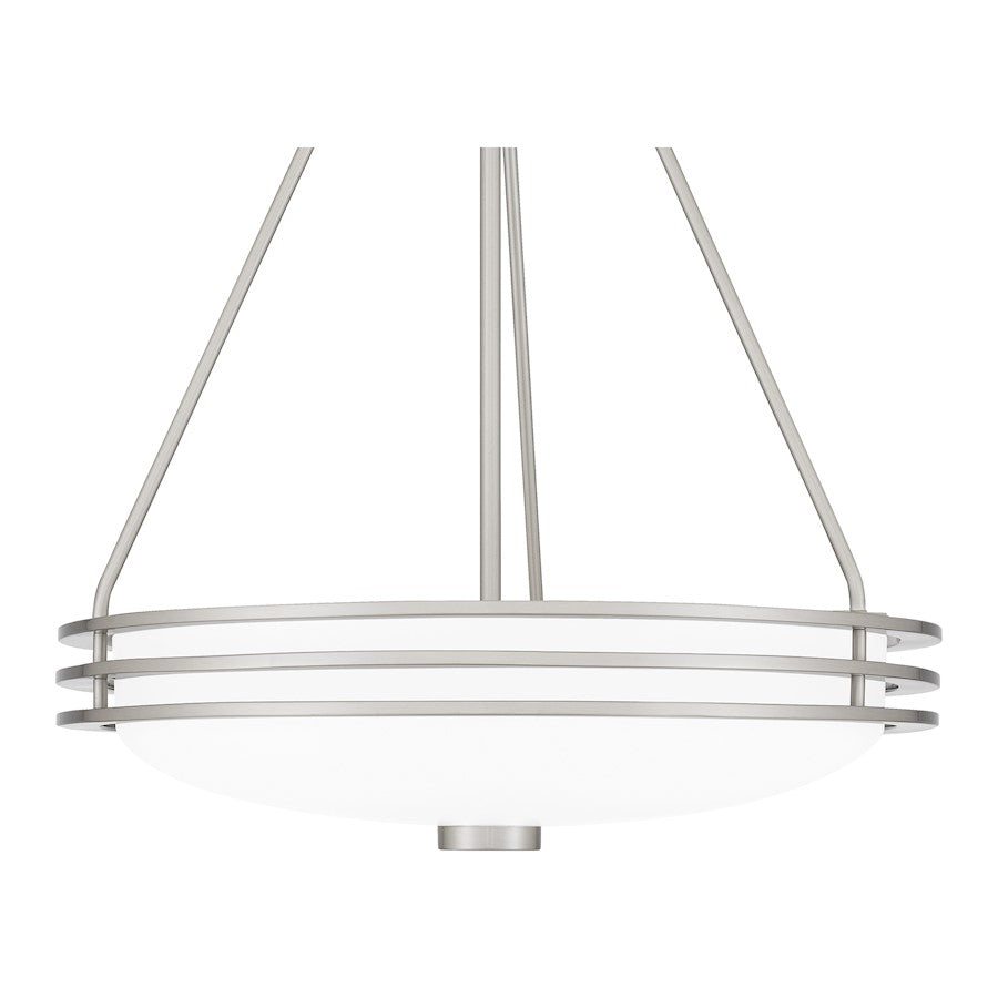 4 Light Pendant, Brushed Nickel