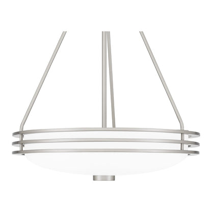 4 Light Pendant, Brushed Nickel