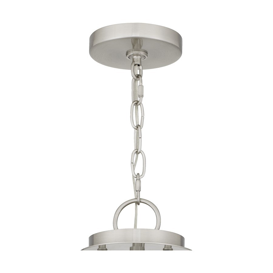 4 Light Pendant, Brushed Nickel