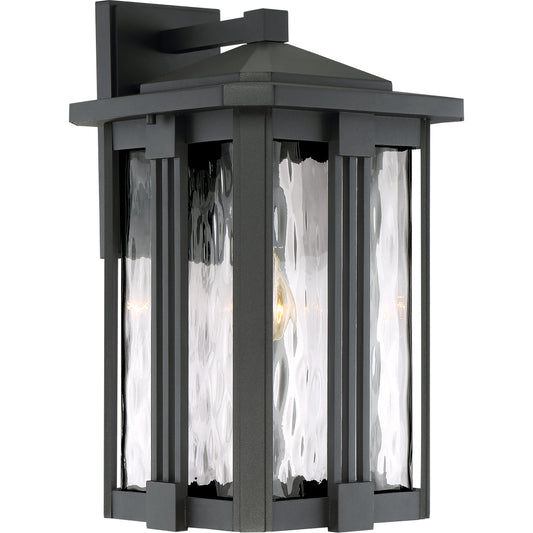 Quoizel Everglade 1 Light Outdoor Wall Lantern, Earth Black