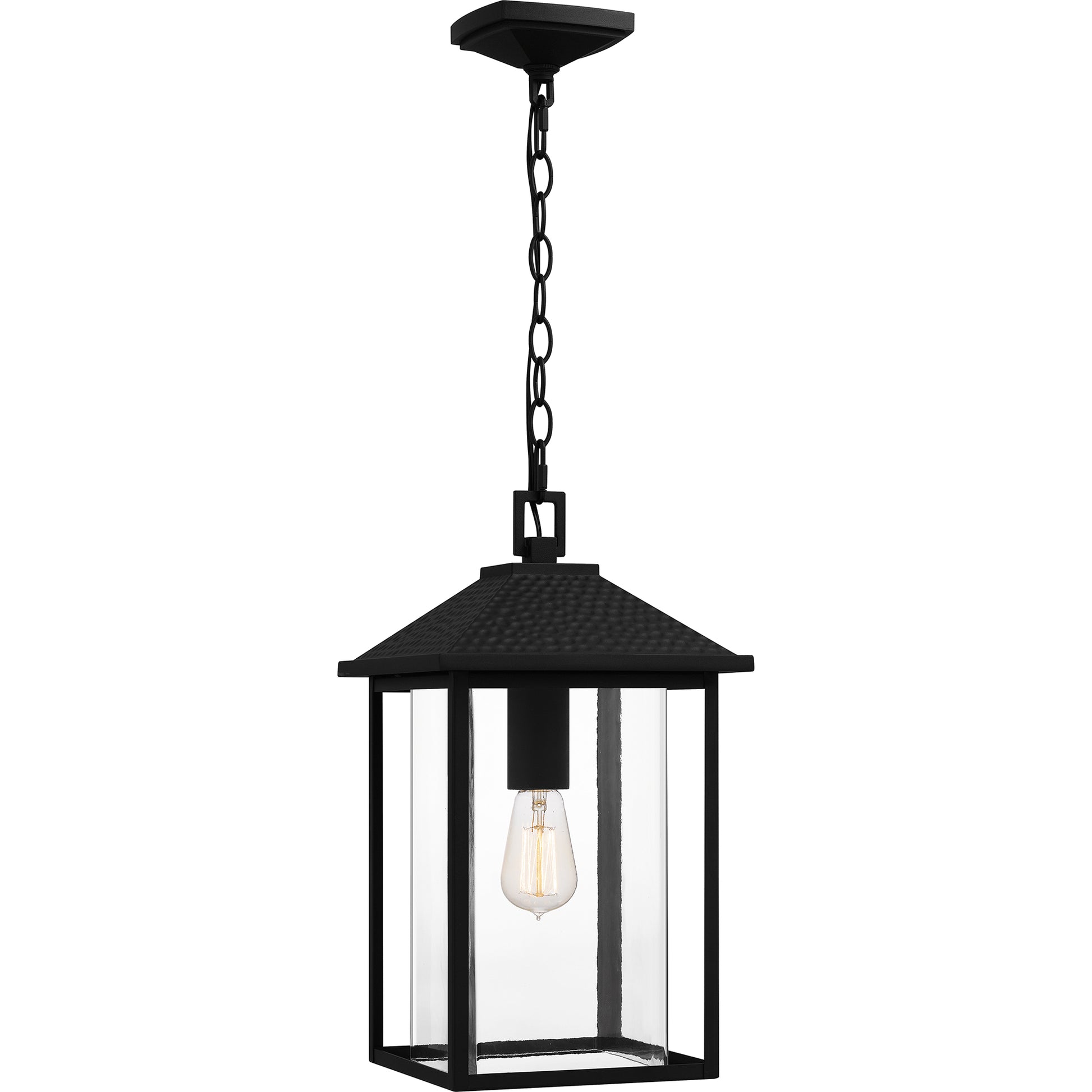 Quoizel Fletcher 1 Light 10" Outdoor Lantern, Earth Black/Clear - FTC1910EK