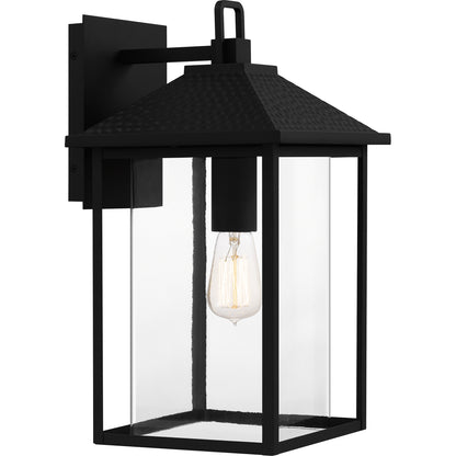 Quoizel Fletcher 1 Light 11" Outdoor Lantern, Earth Black/Clear - FTC8406EK