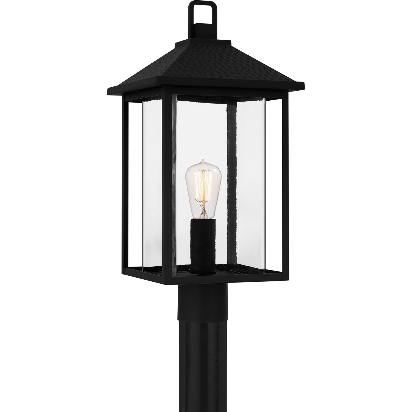 Quoizel Fletcher 1 Light 21" Outdoor Lantern, Earth Black/Clear - FTC9010EK