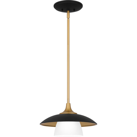 Quoizel Fayette 1 Light Mini Pendant, Earth Black/Etched - FYT1512EK