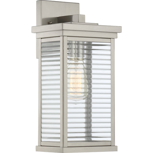 Quoizel Gardner 1 Light 12" Outdoor Lantern, Stainless Steel - GAR8406SS