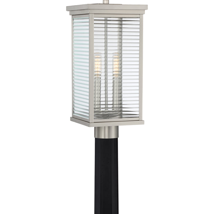 Quoizel Gardner 2 Light Outdoor Lantern, Stainless Steel - GAR9008SS