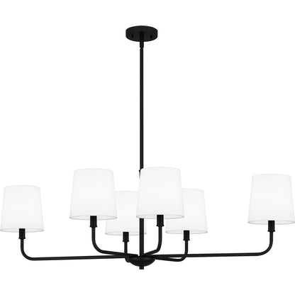 Quoizel Gallagher 6 Light Island Light, Brushed Nickel/Opal Etched - GGR642BN