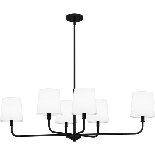 Quoizel Gallagher 6 Light Island Light, Brushed Nickel/Opal Etched - GGR642BN