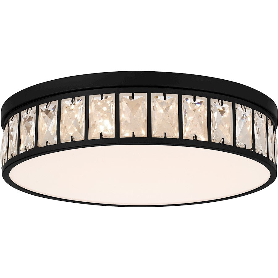 Quoizel Gibson Flush Mount, Matte Black/Clear - GIB1615MBK