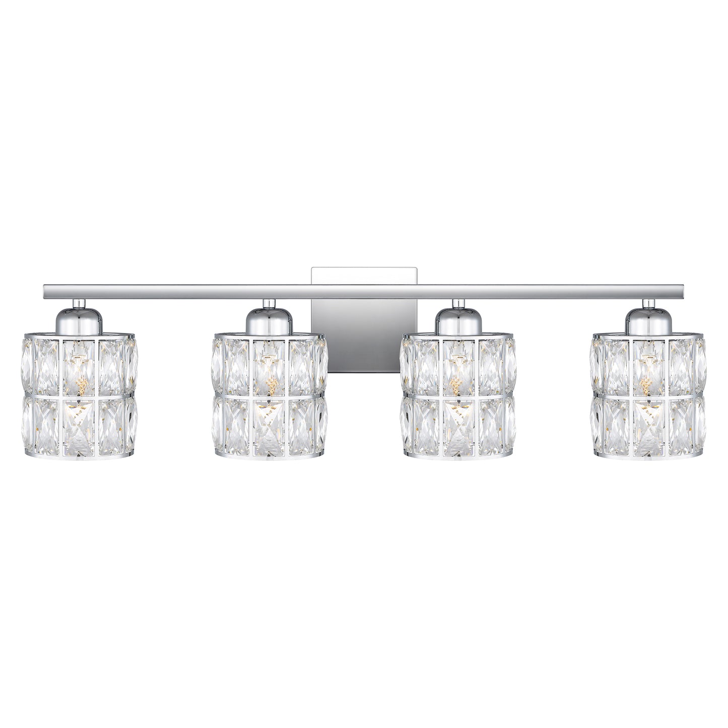 Quoizel Gibson 4 Light Bath Vanity, Polished Chrome/Clear Beveled - GIB8630C