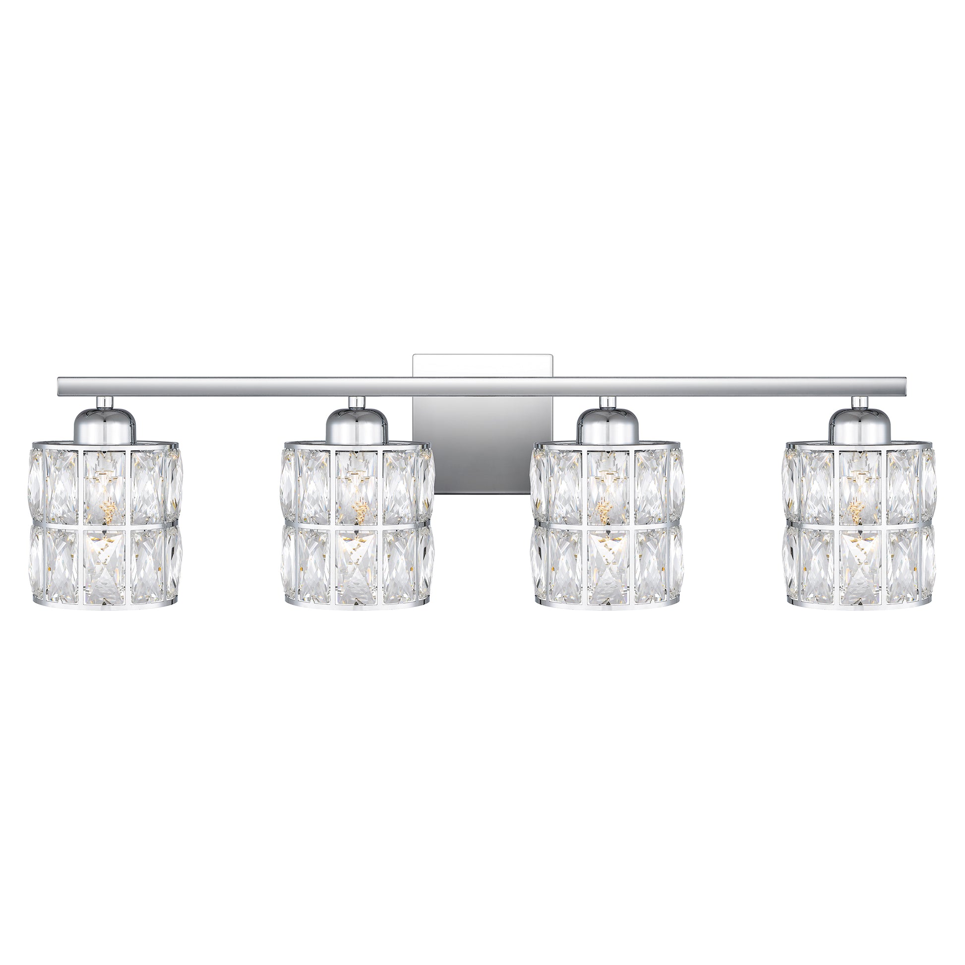 Quoizel Gibson 4 Light Bath Vanity, Polished Chrome/Clear Beveled - GIB8630C