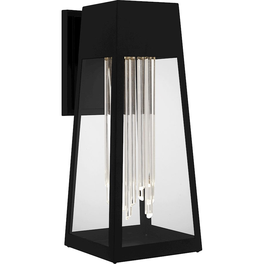 Quoizel Guinn 18" Outdoor Lantern, Matte Black/Clear - GIN8407MBK