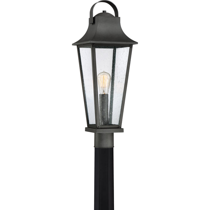 Quoizel Galveston Transitional Outdoor Lantern, Mottled Black