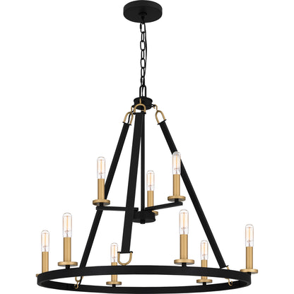 Quoizel Graylyn 6 Light Chandelier, Matte Black - GRA5024MBK