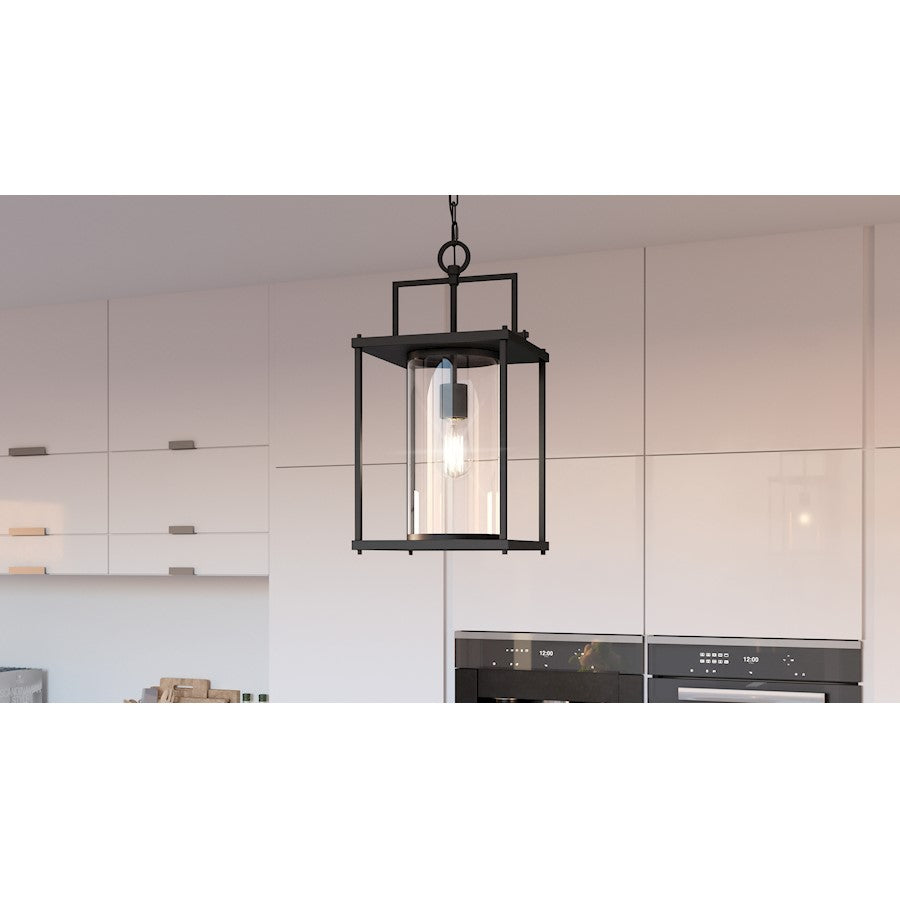 1 Light Mini Pendant, Matte Black