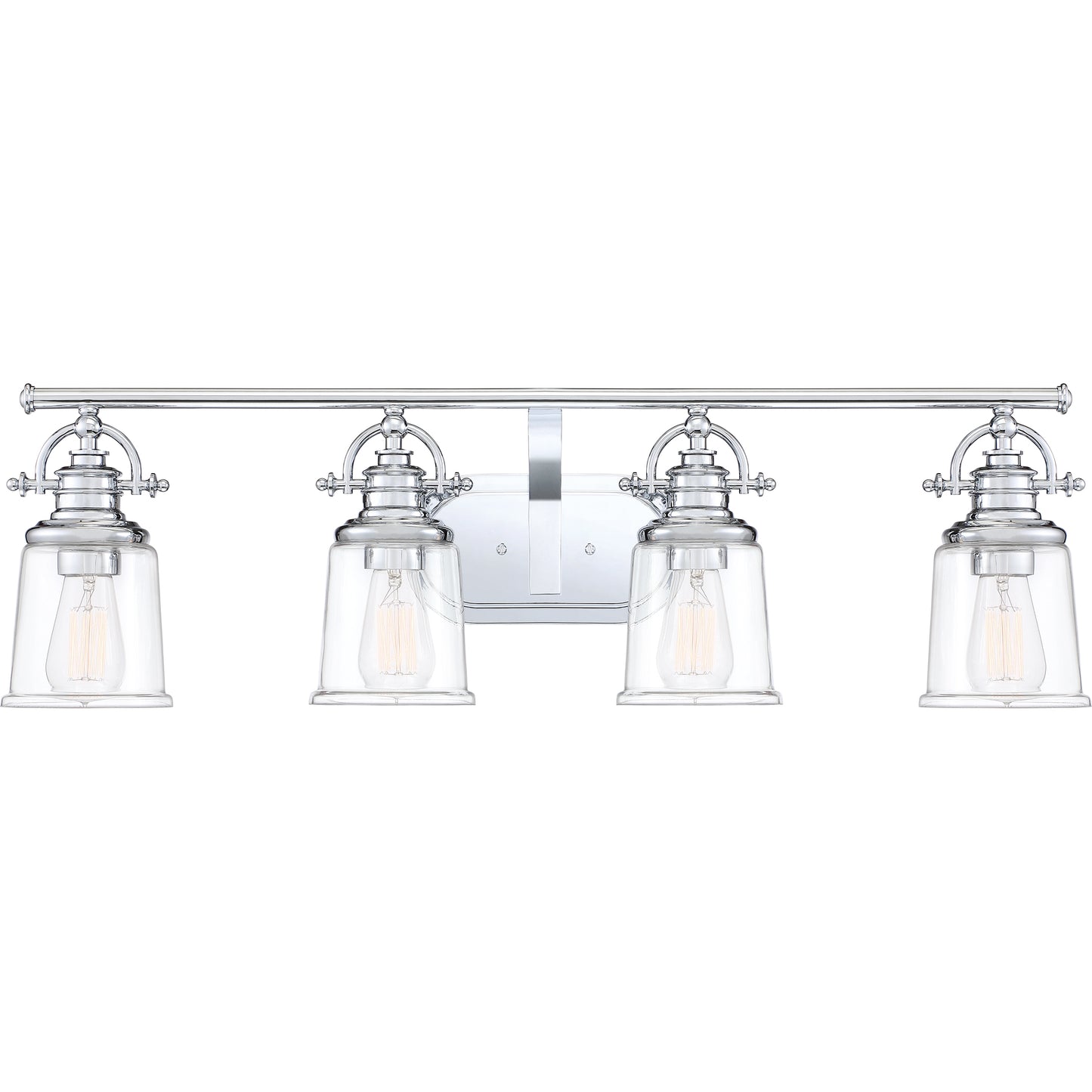 4 Light Bathroom Vanity Light, Polished Chrome