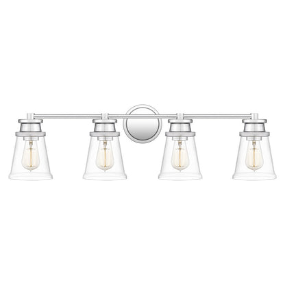 4 Light Bathroom Vanity Light, Polished Chrome