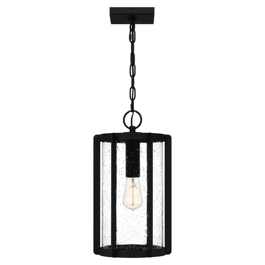 Quoizel Hazel 1 Light Mini Pendant, Earth Black/Clear Seeded - HAZ1509EK