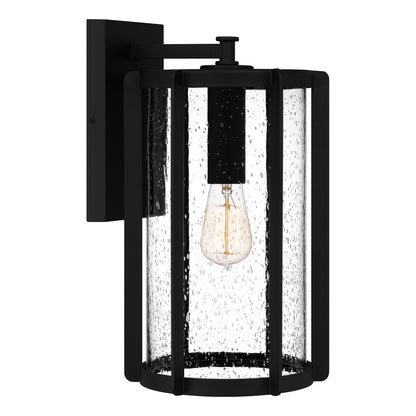 Quoizel Hazel 1 Light 5" Outdoor Lantern, Earth Black/Clear Seeded - HAZ8406EK