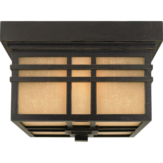 Quoizel 2 Light Hillcrest Outdoor Flush Mount, Imperial Bronze