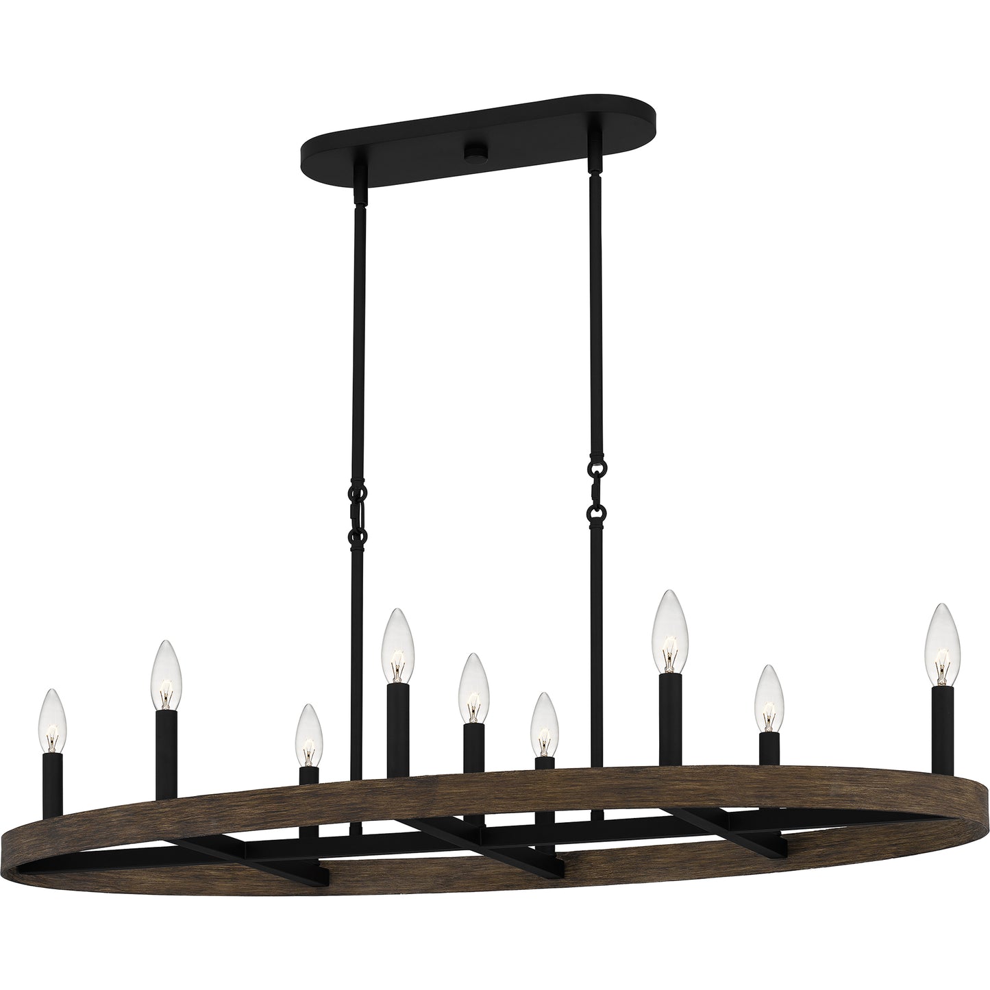 Quoizel Hendrix 9 Light Island Light, Matte Black - HDR842MBK